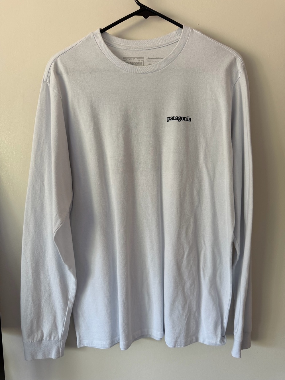 Patagonia White Long-Sleeve Logo Tee